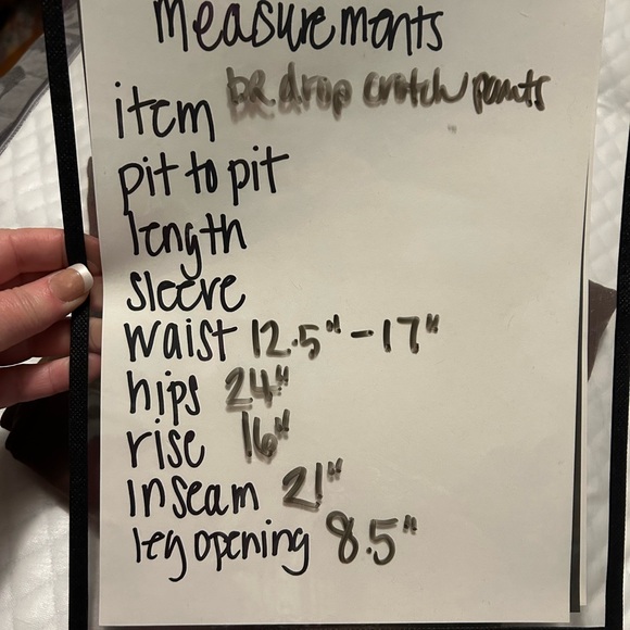 Brown knit drop crotch cropped pants - Picture 4 of 4